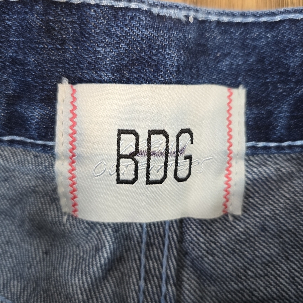 BDG High Rise Straight Leg Cowboy Jean Metallic Wash Size 25 - Picture 2 of 11